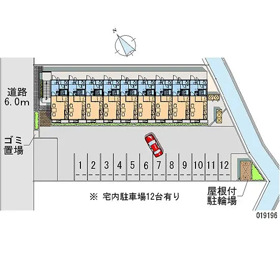 ★手数料０円★磐田市元天神町　月極駐車場（LP）